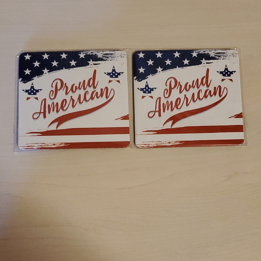 Proud American Coasters - Set Of 2 - Picture 1 of 1
